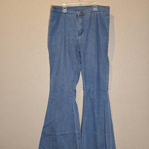 Women's Blue Flared Jeans